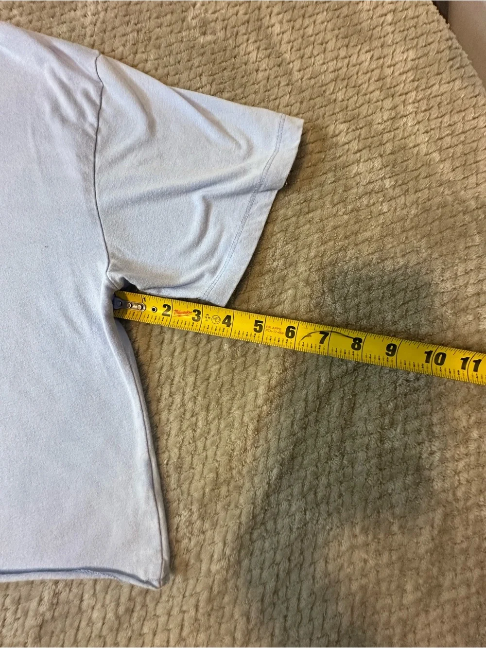 Goodfellow & Co Light Blue Manhattan 97 Crop Tee - Picture 5 of 7